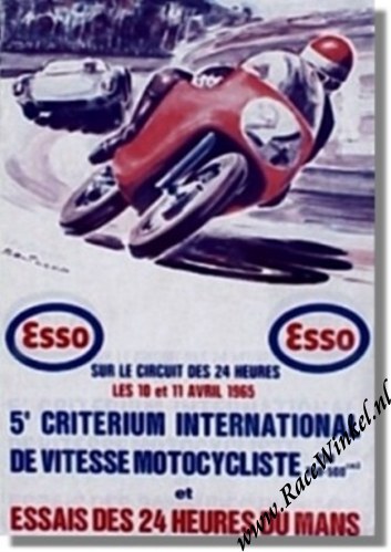 Originele 1965 Le Mans 24 Uur Kwalificatie Poster Originele 1965 Le Mans 24 Uur Kwalificatie Poster